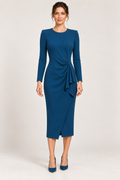 VESTIDO DRAPEADO MIDI 21064