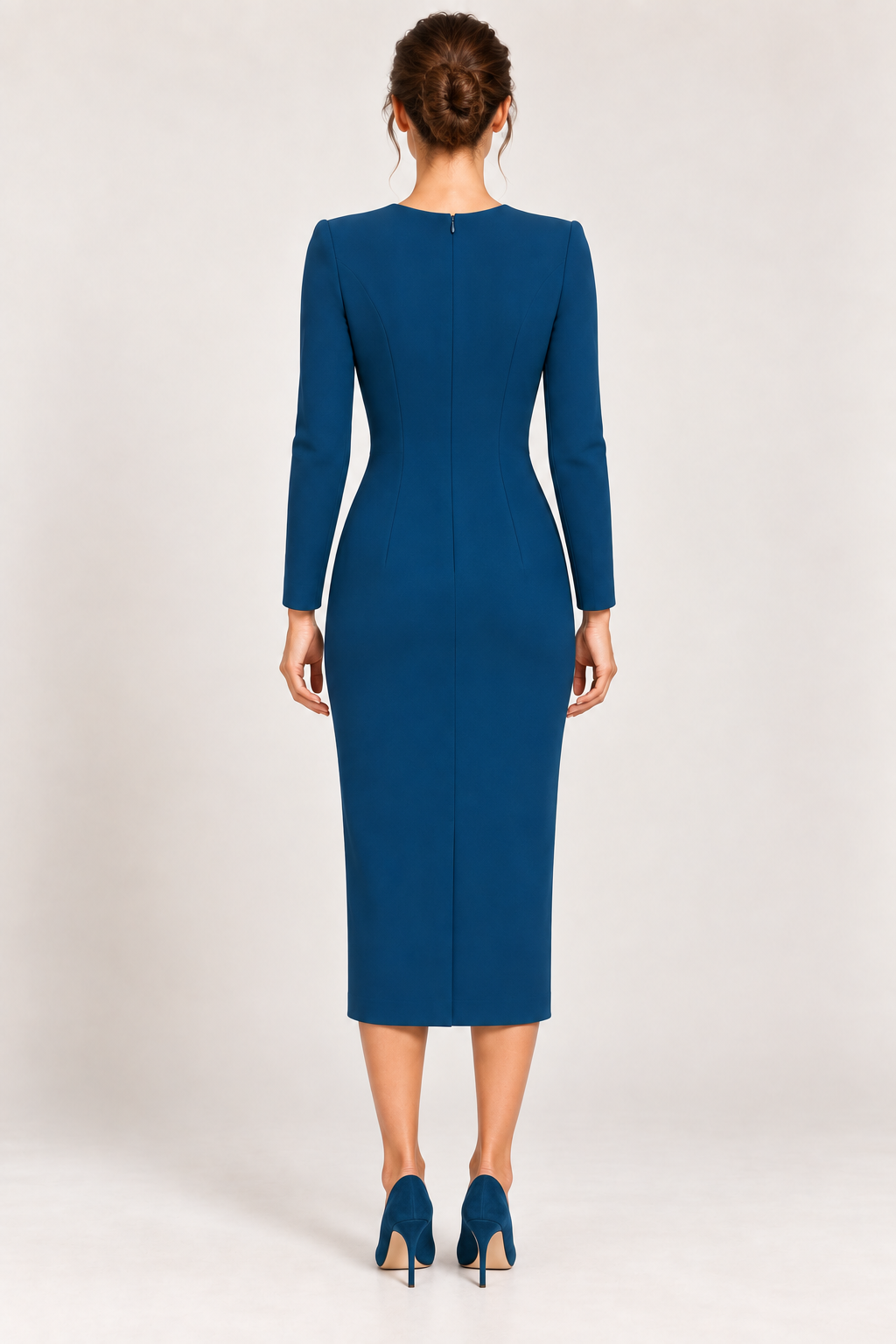 VESTIDO DRAPEADO MIDI 21064