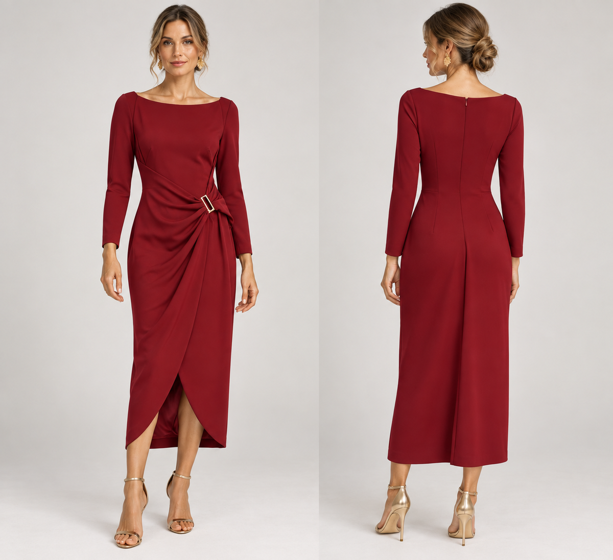 VESTIDO GRANATE 21066