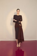 VESTIDO CARLA RUIZ 52012 CHOCOLATE